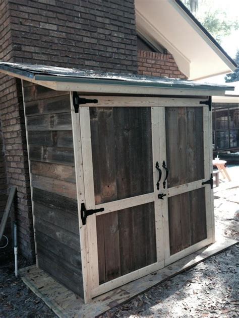 ana white reclaimed wood outdoor storage shed diy projects