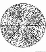 Mandala Coloring Kids Mandalas Pages Printable Winter Colouring Kleurplaten Sheets Color Adults Fun Christmas Simple Zo Print Personal Create Relaxation sketch template