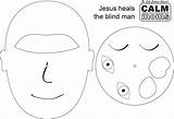 Blind Jesus Heals Man Crafts Bible Mud School Face Bartimaeus Template Craft Kids Sunday Eyes Color Put Activities Holes Brad sketch template