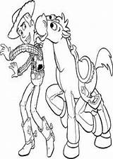 Woody Vaquero Dibujosparacolorear Bullseye Caballo Perdigón Perdigon Lightyear Animados sketch template