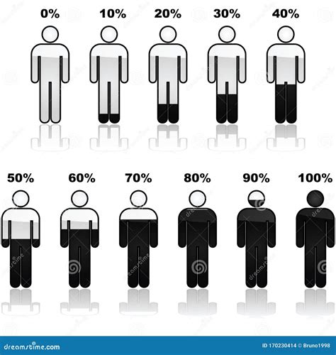 percentage  people infographic icons stock vector illustration  icon template
