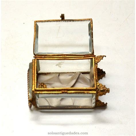 Antique Small Glass Jewelry Box Antiques Co Uk