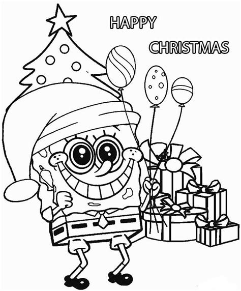 spongebob christmas coloring pages funchap
