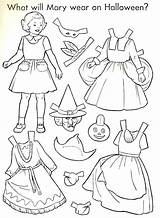 Halloween Paper Doll Color Dolls 1951 Coloring Printable Pages Things Crafts Sheets Choose Board sketch template