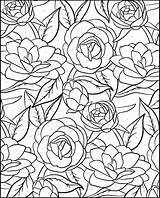 Color Adults Number Coloring Numbers Pages Adult Dover Paint Publications Flowers Flower Floral Printable Designs Colouring Sheets Creative Haven Rose sketch template