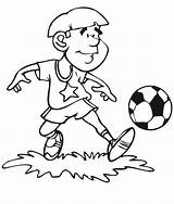 Coloring Kicking Boy Ball Pages Choose Board sketch template