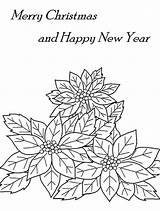 Christmas Merry Coloring Happy Poinsettia Year National After Pages Print Eve Years Flower Colouring Size Flowers Color Choose Board sketch template