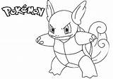 Pokemon Water Pages Coloring Squirtle Type Color Print sketch template