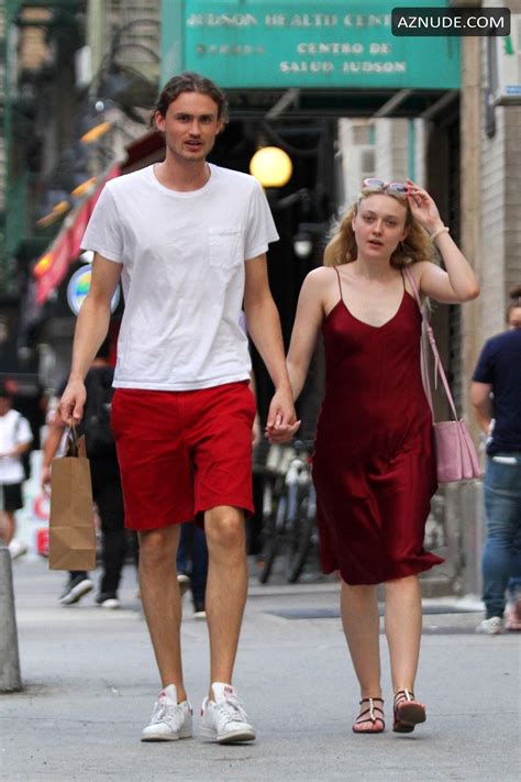 Dakota Fanning Braless With Henry Frye After Having Dinner In Manhattan