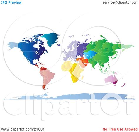 clipart illustration graphic   map   continents  borders