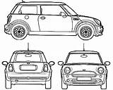 Mini Cooper Blueprints Car 2006 Hatchback Templates sketch template
