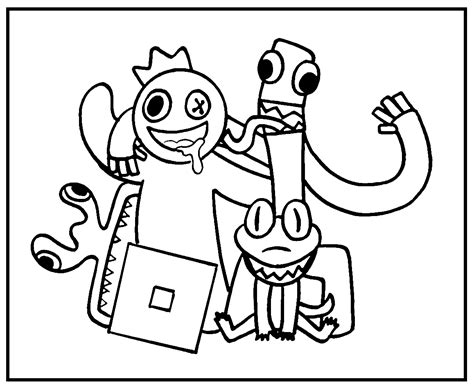 rainbow friends  coloring  printable templates