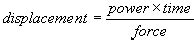 power equations formulas physics calculator displacement