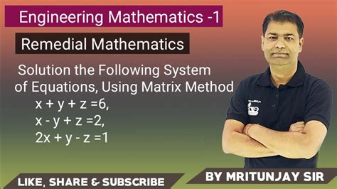 2 08 Solution The System Of Equation Using Matrix Method X Y Z 6