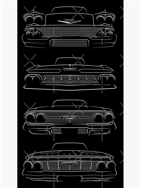 evolution   impala   front stencil white poster