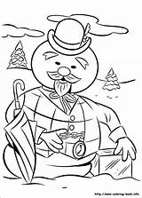 Rudolph Snowman Reindeer Nosed Misfit Rudolf Abominable Kolorowanki Naso Misfits Nariz Coloriez Nase Roten Cucciolo Druku Malvorlagen Renne Bumble Joe sketch template