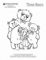 Bears Goldilocks Coloringhome sketch template