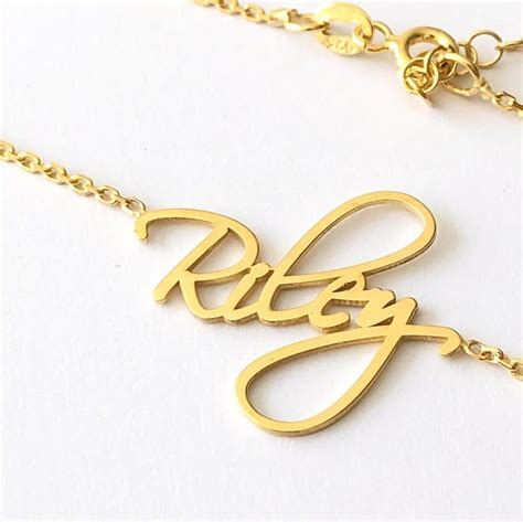 14k solid gold personalized name necklace custom name etsy