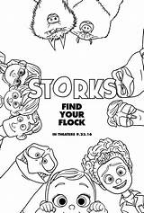 Storks Coloring Pages Movie Printable Kids Bros Warner Print Sheets Movies Colouring Activity Ecoloringpage Suitable Effective Method Color Choose Board sketch template