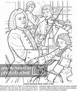 Bach Sebastian Coloring Johann Pages S39 Photobucket Music sketch template