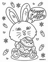 Easter Printable Coloring Pages Kids Bunny Happy Will sketch template