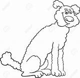 Poodle Skirt Coloring Dog Vector Cartoon Drawing Getdrawings Shaggy sketch template