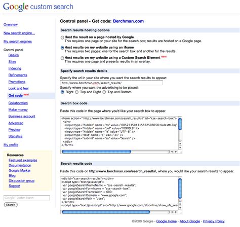 wordpressthesis tutorial custom google search engine berchmancom