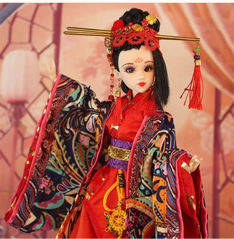 35cm Collectible Chinese Dolls With 3d Realistic Eyes Joint Body Pretty