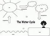 Cycle Water Coloring Kids Diagram Grade Clipart Worksheets Simple Pages Sheets Drawing Sheet Worksheet Activity Easy Activities Science Label Colouring sketch template