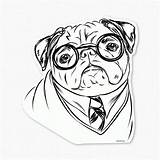 Pug Pugs Christmas Sheets Coloringhome sketch template