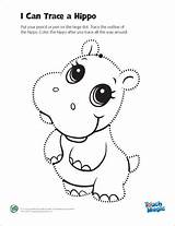 Hippo Tracing Activities Trace Leapfrog Learning Preschool Magic Printable Kids Coloring Friends Animal Little Crafts Color Write Strengthen Hand Touch sketch template