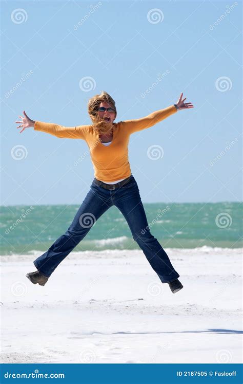 happy jumping stock image image  girl hight mental