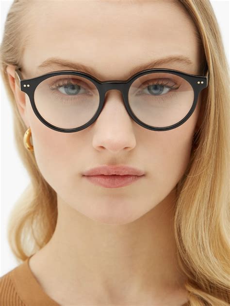 round acetate glasses celine eyewear matchesfashion round eyewear