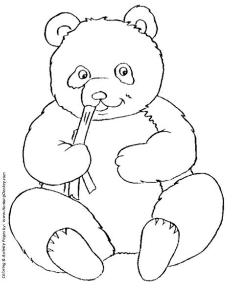 wild animal coloring pages cute panda bear coloring page  kids