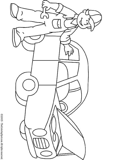 car mechanic coloring page audio stories  kids  coloring