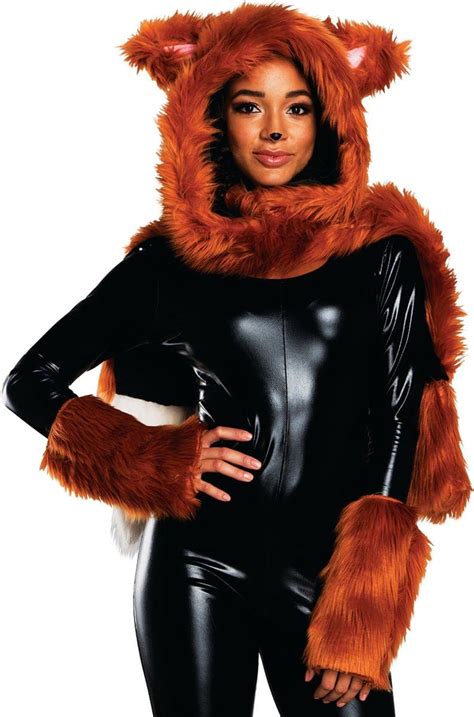 fox hood  tail adult costume kit  size ebay