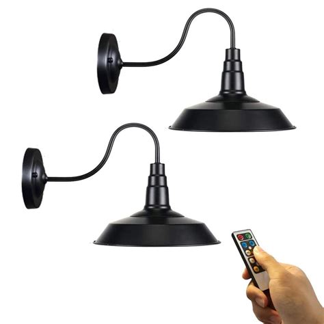 battery wireless gooseneck stem wall sconce remote dimmable led  wireless wall sconce