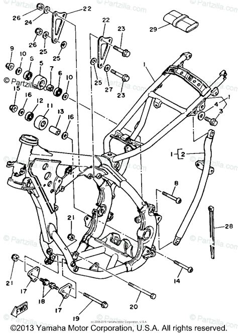 yamaha motorcycle  oem parts diagram  frame partzillacom