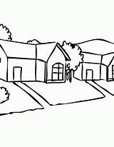 Coloring Neighborhood Suburban Pages Clipart Community Color Kids Library Suburbs Template Popular sketch template