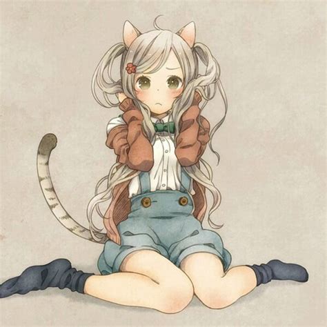 Anime Girl Girl Shy Anime Cat Image 4461573 By