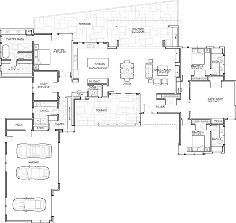 modern house plan  bedrooms  bath  sq ft plan