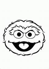 Oscar Grouch Coloring Pages Sesame Face Drawing Street Clipart Birthday Printable Template Drawings Elmo Monster Print Cartoon Silhouette Character Characters sketch template