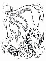 Dori Dory Nemo Squid Marlin Giant sketch template