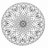 Mandalas Mandala Coloring Simple Adults Pages Abstract Coloriage sketch template