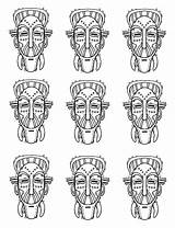 Afrique Masques Masque Africain Traditionnels Adulti Identicals Africains Justcolor Coloriages Maschere Adultes Maschera Carnevale sketch template