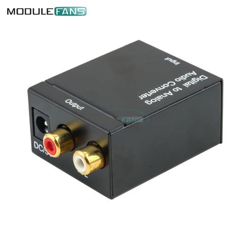 digital optical coaxial toslink signal to analog l r audio converter