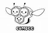 Combee Coloring Pokemon Pages Color Hellokids Bug Print Sheets Online sketch template