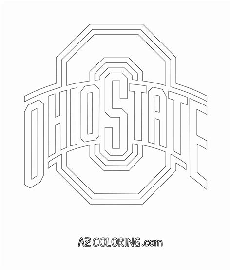 printable ohio state coloring pages ohio state logo football