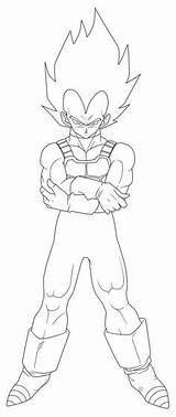 Vegeta Goku sketch template