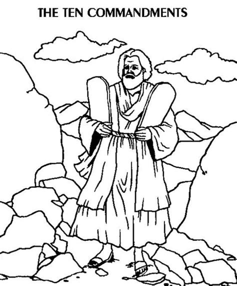 stone tablets  ten commandments coloring page   stone